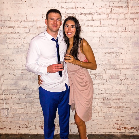 Revolve Deep V Ribbed Dress - Picture 3 of 3